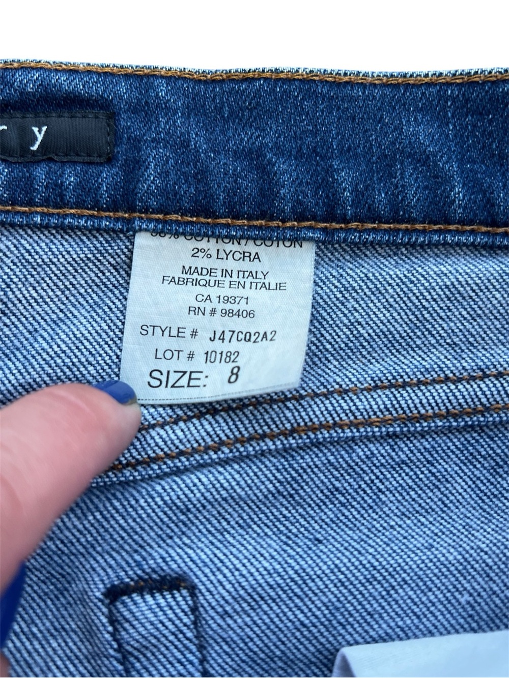 Theory Dark Wash Straight Jeans Women’s Size 8 - Picture 9 of 9